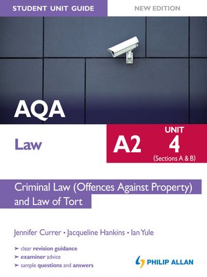 cover image of AQA A2 Law Student Unit Guide New Edition